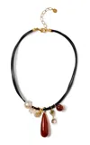 Chan Luu Madrid Leather Charm Necklace In Multi