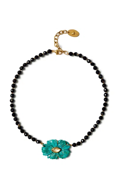 Chan Luu Magnolia Beaded Turquoise Necklace