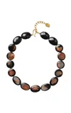 Chan Luu Marianna Gold-plated Sterling Silver Black Agate Necklace