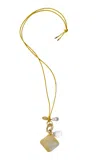 Chan Luu Maxine Mother-of-pearl Charm Necklace In Yellow
