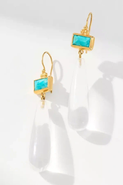 Chan Luu Messina Drop Earrings In White