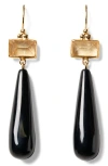 Chan Luu Messina Semiprecious Stone Drop Earrings In Black