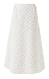 Chan Luu Million Strip Circle Skirt In White