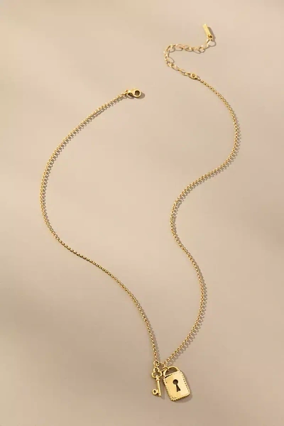 Chan Luu Mini Padlock Necklace In Gold