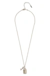 Chan Luu Mini Padlock Pendant Necklace In Silver