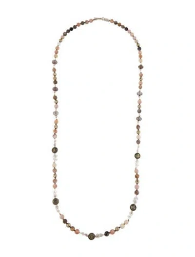 Pre-owned Chan Luu Multicolor Stone Bead Strand Necklace, 32"