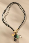 Chan Luu Narcissus Charm Necklace In Black