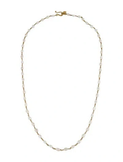 Pre-owned Chan Luu Pearl Bead Strand Toggle Necklace, 24" In Multi