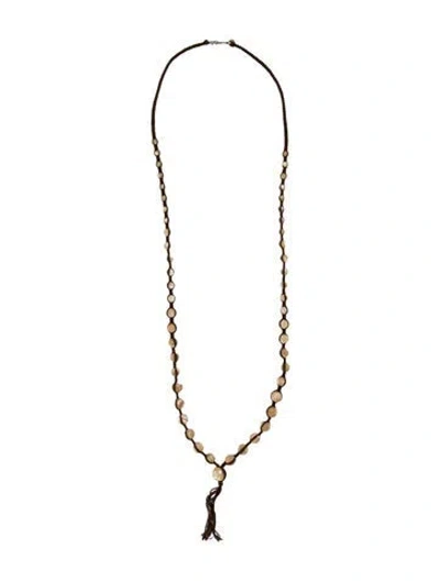 Pre-owned Chan Luu Pearl, Resin & Stone Bead Strand Necklace, 42.5" In Multi