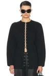 Chan Luu Pinch Waist Cardigan In Animal Print