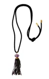 Chan Luu Regina 18k Gold-plated Sterling Silver Necklace In Black