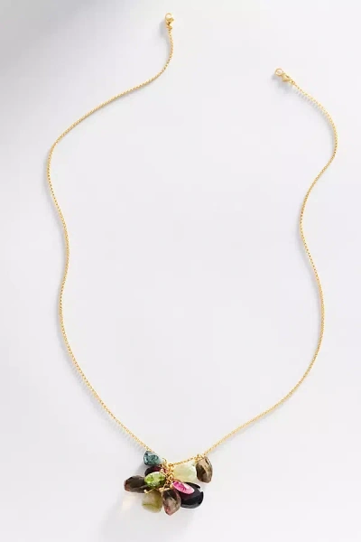 Chan Luu Rhian Stone Pendant Necklace In Gold