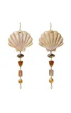 Chan Luu Scallop Earrings In Pink