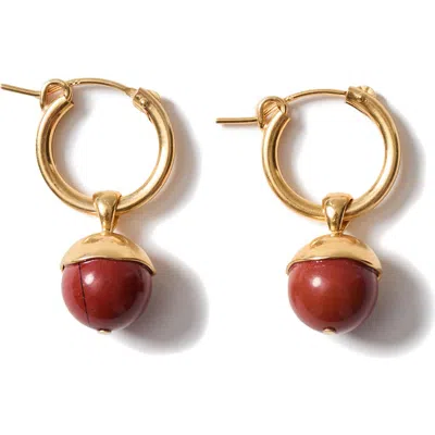 Chan Luu Semiprecious Stone Bell Hoop Earrings In Gold