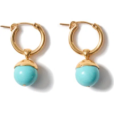 Chan Luu Semiprecious Stone Bell Hoop Earrings In Pattern