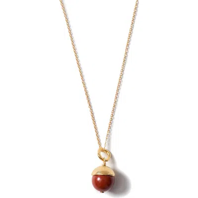 Chan Luu Semiprecious Stone Bell Pendant Necklace In Gold