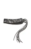 Chan Luu Sequined Tie Belt In Black