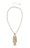 Chan Luu Shoal Sterling Silver Agate Necklace In White