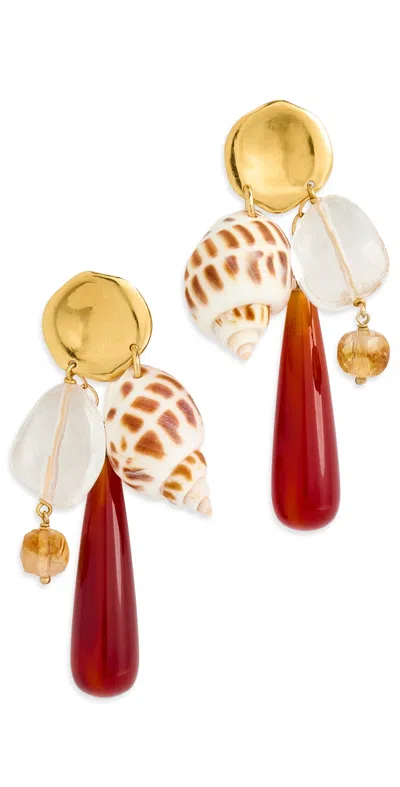 Chan Luu Shore Charm Earrings Sunset