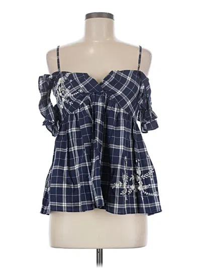 Pre-owned Chan Luu Sleeveless Blouse In Blue