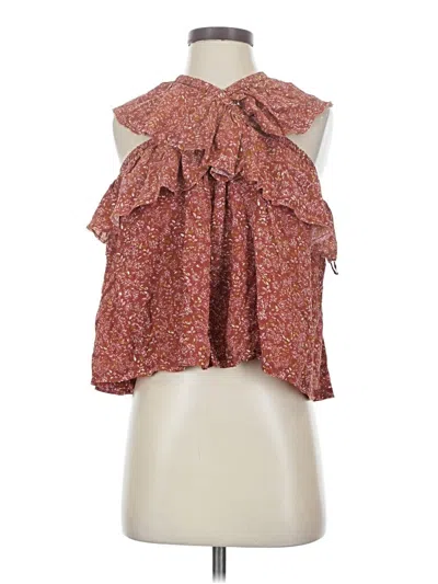 Pre-owned Chan Luu Sleeveless Blouse In Red