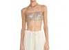 Chan Luu Stella Sequin Bralette In Nude In Brown
