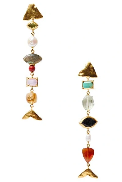 Chan Luu Stone Earrings In Multi