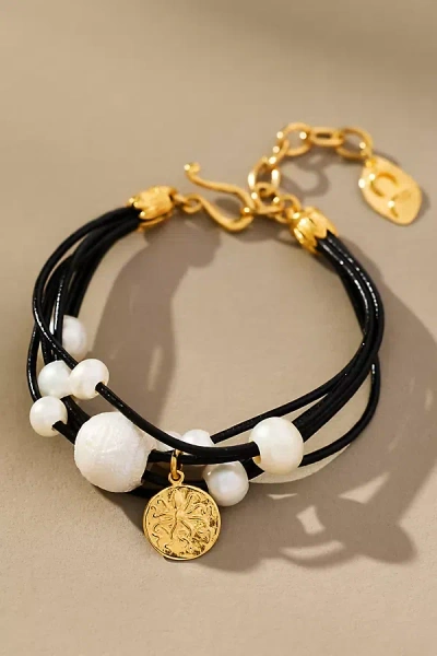Chan Luu Strata Pearl Bracelet In Black