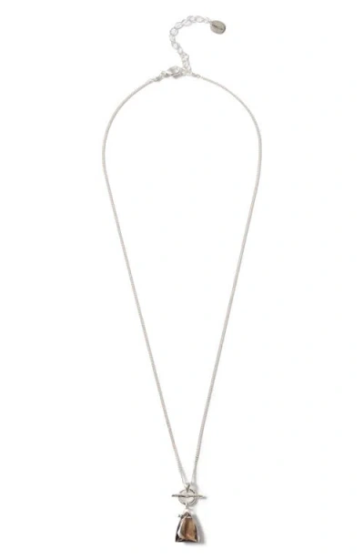 Chan Luu Summit Quartz Pendant Necklace In Gray