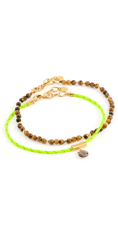 Chan Luu Surf Anklet Set Tigers Eye