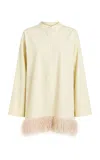 Chan Luu Tangled Yarn Fringe Top In Yellow