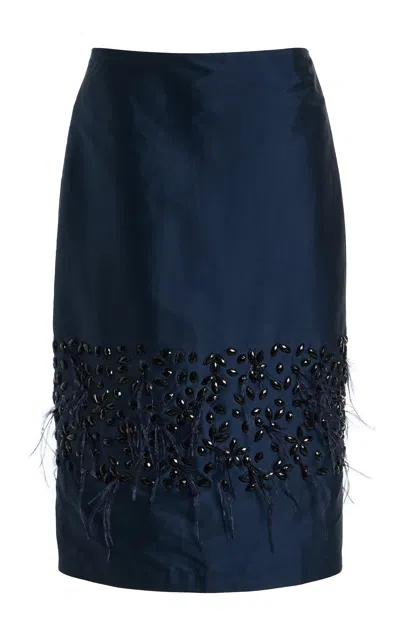 Chan Luu Techno Taffeta Pencil Skirt In Multi