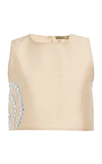 Chan Luu Techno Taffeta Studded Tank Top In Multi