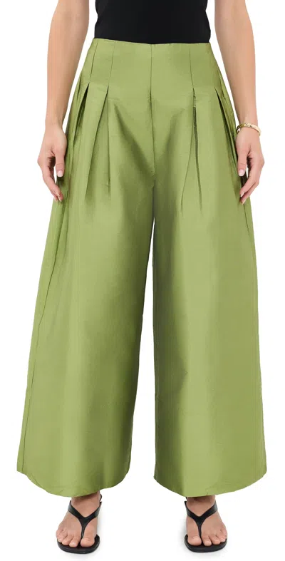 Chan Luu Techno Taffeta Trousers Tulip Stem