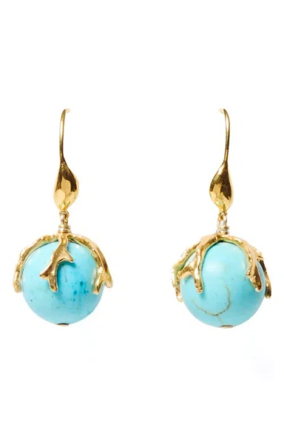 Chan Luu Turquoise Lark Drop Earrings In Multi