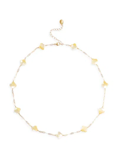 Chan Luu Women's 18k Gold-plated & Mother-of-pearl Pendant Necklace In Yellow Mother Of Pearl