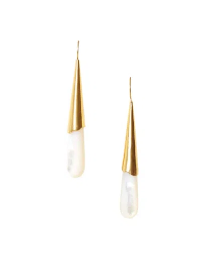 Chan Luu Women's 18k-gold-plated & Mother-of-pearl Teardrop Earrings