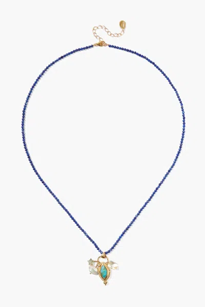 Chan Luu Women's Charm Necklace In Lapis Mix In Blue