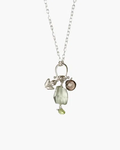 Chan Luu Women's Cici Frog Charm Necklace In Silver In Metallic