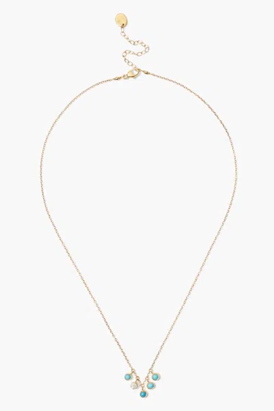Chan Luu Women's Diamond Bezel Necklace In Turquoise In Blue