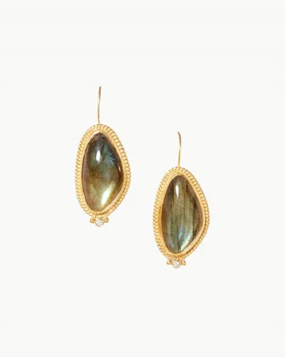 Chan Luu Women's Elizabeth Drop Earrings In Labradorite In Brown