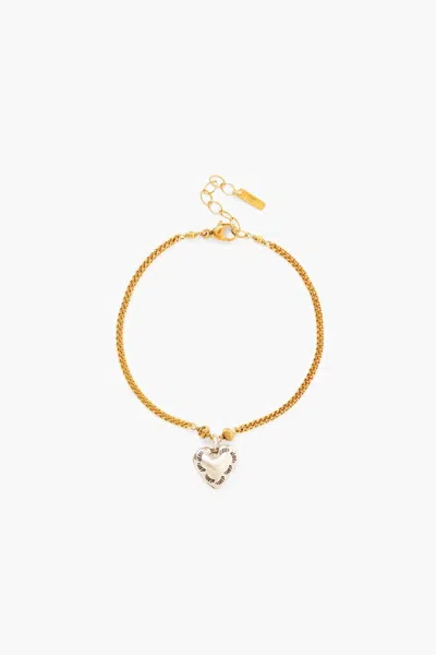Chan Luu Women's Heart Charm Charm Bracelet In Gold Mix In Multi