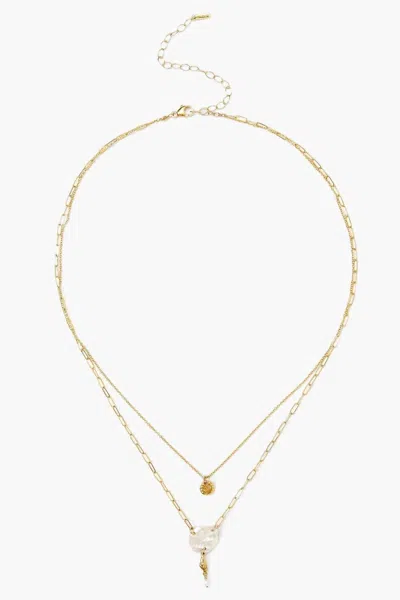 Chan Luu Women's Keshi Pearl Layered Necklace In Gold