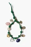 Chan Luu Women's Leather Charm Bracelet In Green Mix In Multi