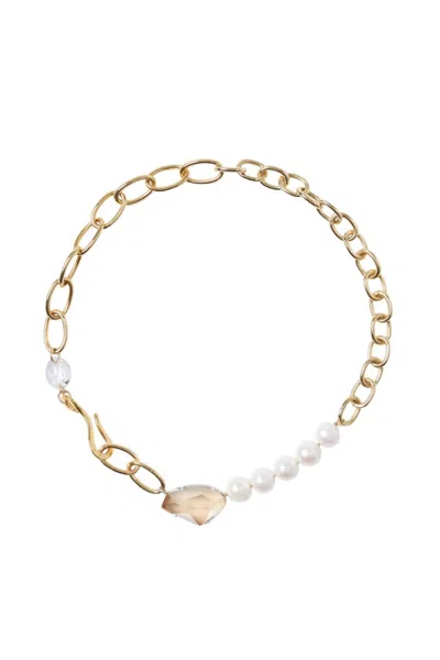 Chan Luu Women's Luca Neve Necklace In White Pearl In Gold