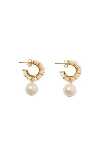 Chan Luu Women's Maiden Hoop Earrings In White Pearl In Multi