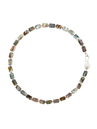 Chan Luu Women's Sterling Silver, Abalone & Freshwater Pearl Necklace In Multi