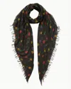 Chan Luu Women's Valentina Floral Scarf In Black In Black