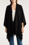 Chan Luu Wool & Cashmere Ruana In Black
