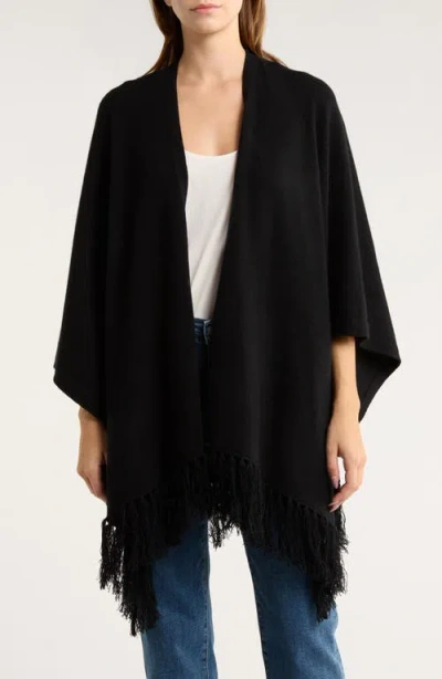 Chan Luu Wool & Cashmere Ruana In Black